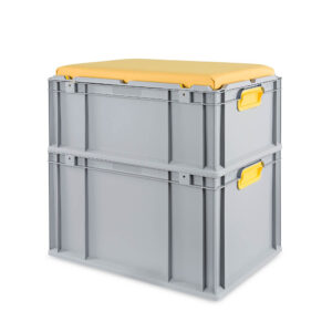 Eurobox NextGen Color - Seat Box | T x B: 600 x 400 mm - Griffe geschlossen
