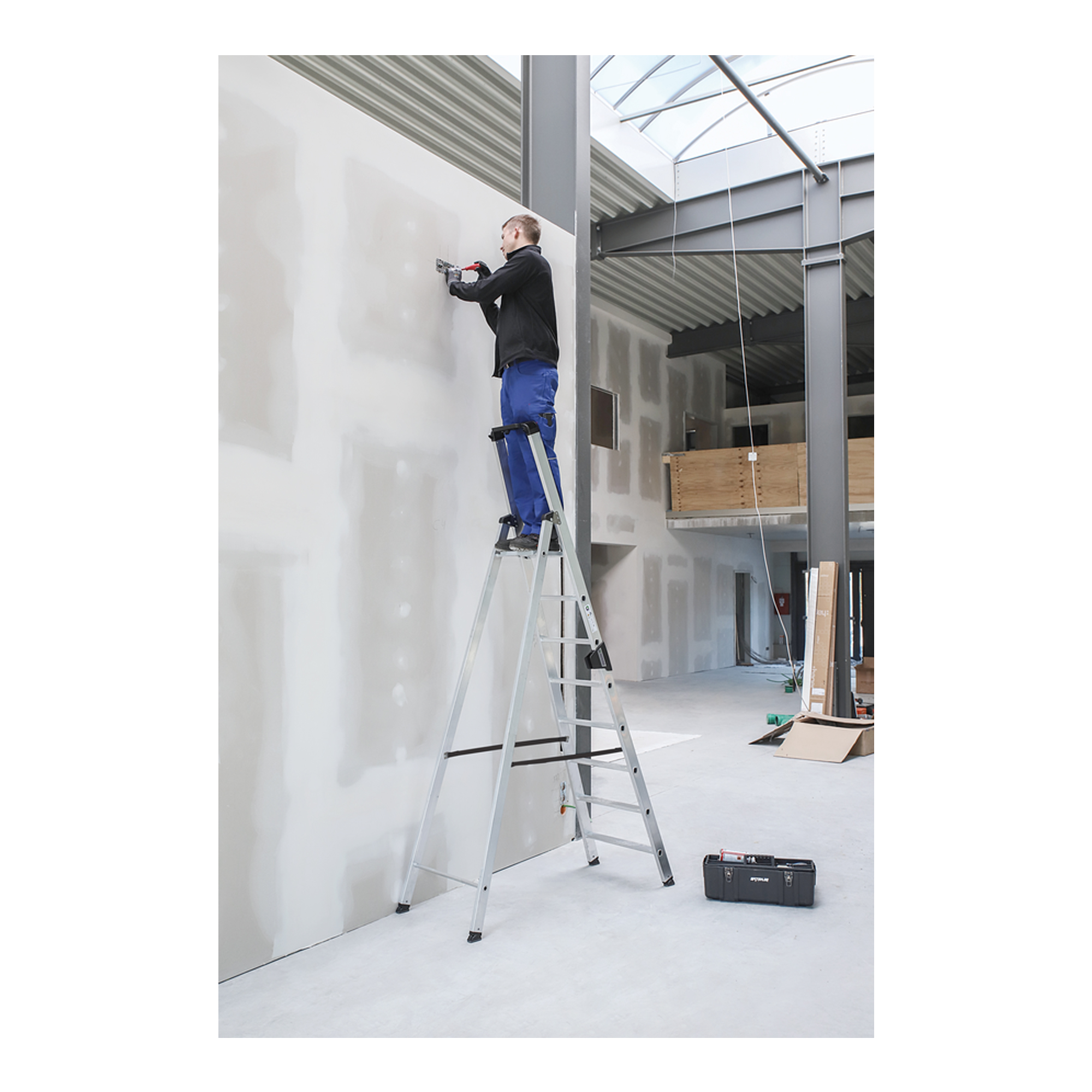 Stufenstehleiter einseitig begehbar 01-102n-100000 für verschiedene Arbeitshöhen erhältlich MUNK