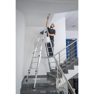 Sprossenstehleiter treppengängig 01-102n-100759 für verschiedene Arbeitshöhen MUNK