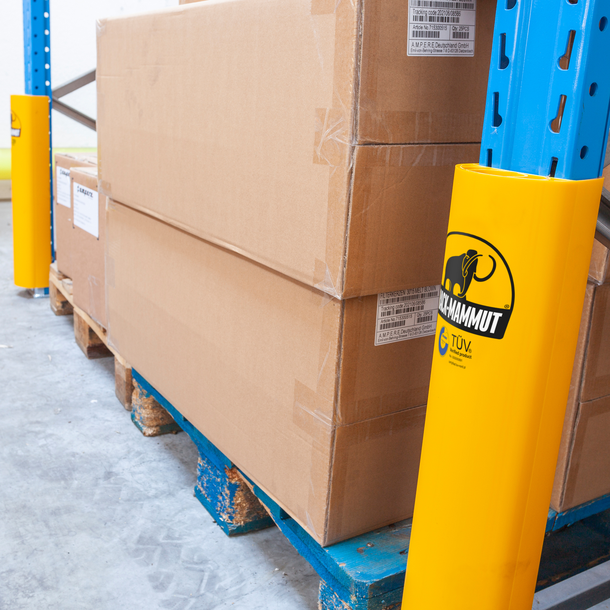 Regalstützenschutz Rack-Mammut® - Höhe 600 mm 03-301n-100015 in den Größen S - L a.m.p.e.r.e.