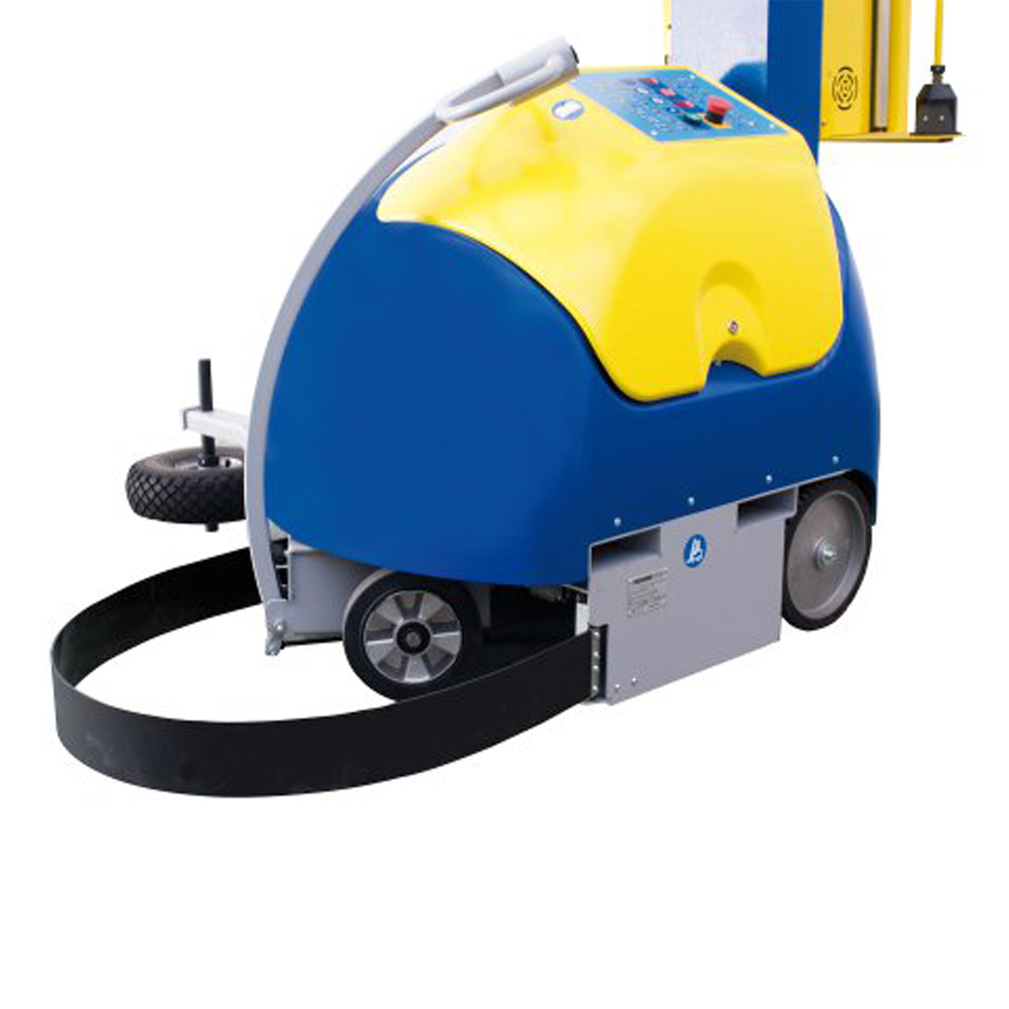 Folienwickelroboter – FROMM FR350 04-401n-100050 Säulenhöhe 2.315 mm für Wickelhöhe 2.100 mm - magnetische Rollenbremsen FROMM