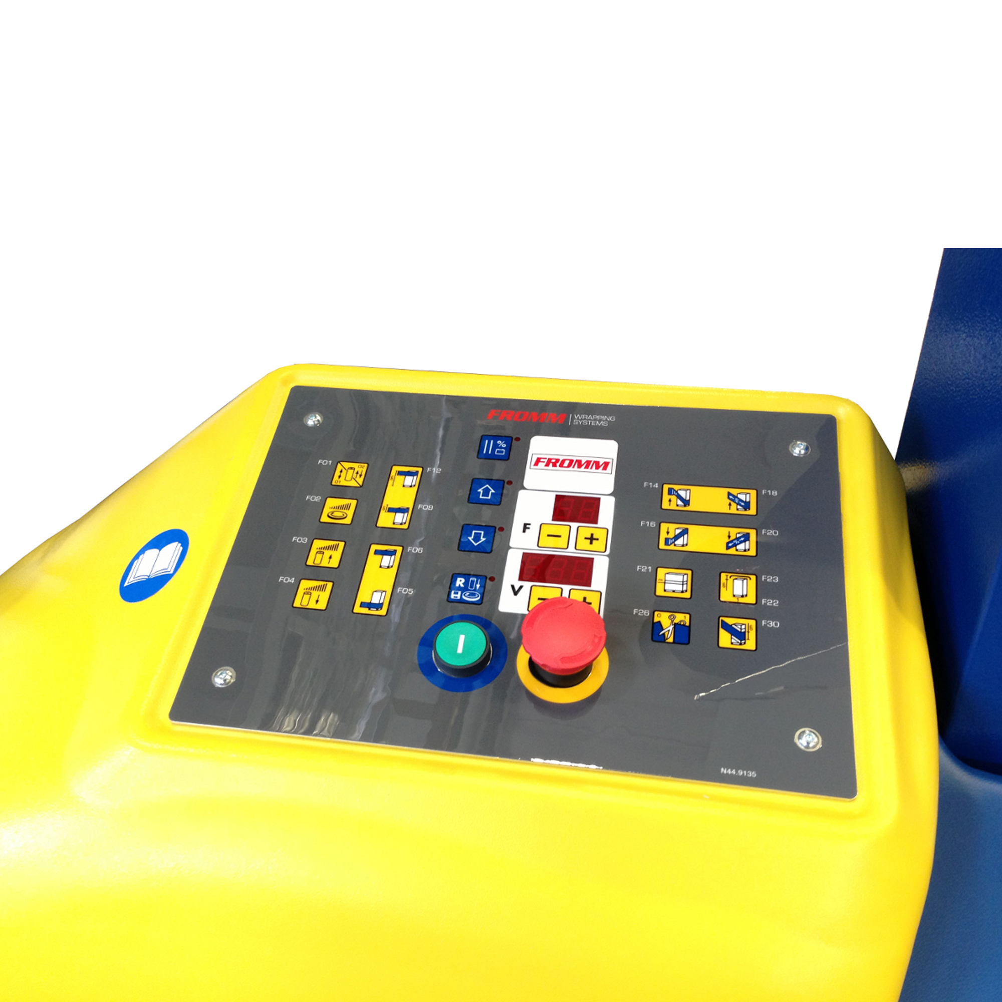 Folienwickelroboter – FROMM FR350 04-401n-100050 Säulenhöhe 2.315 mm für Wickelhöhe 2.100 mm - magnetische Rollenbremsen FROMM