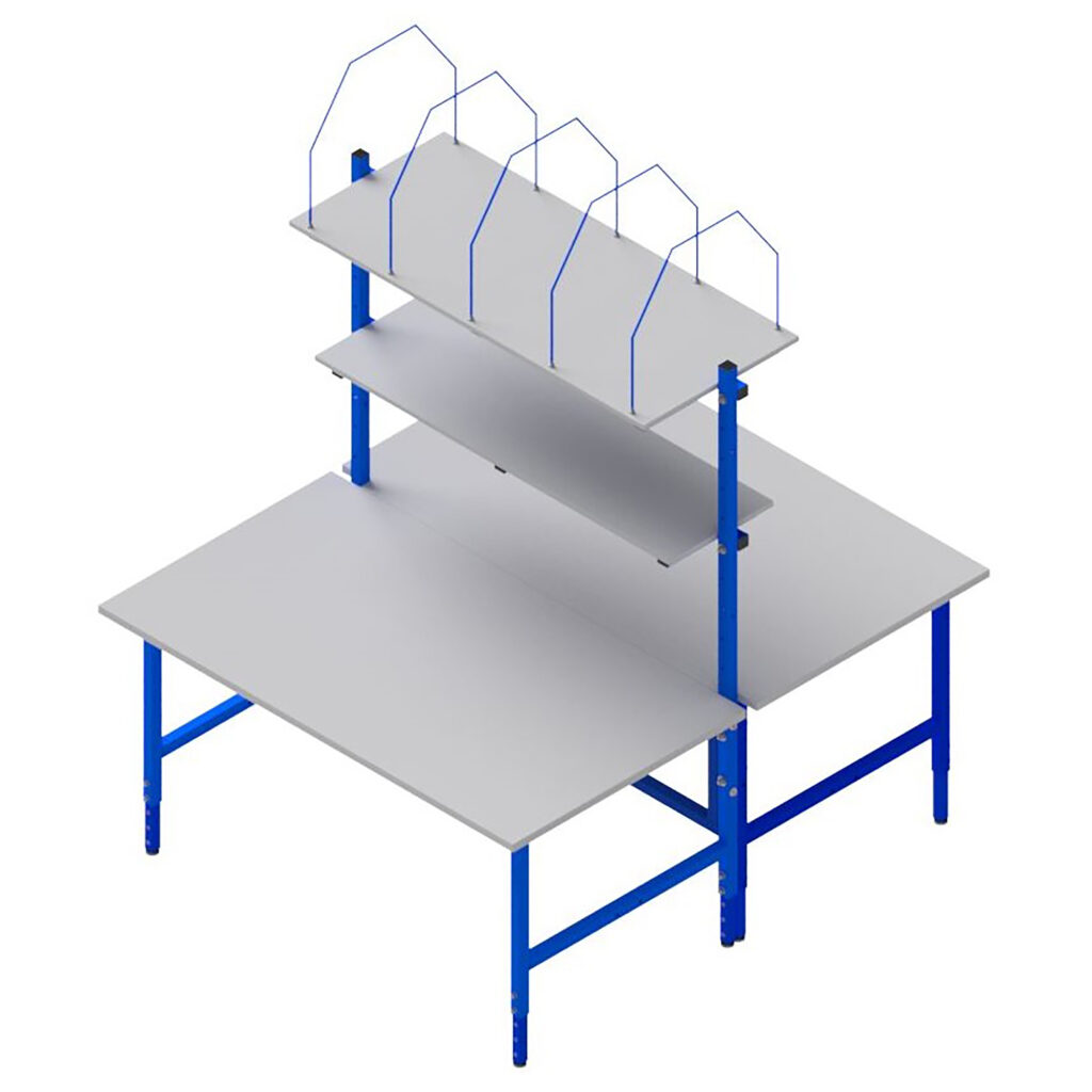 Komplettset Doppel-Packtisch mit simultaner Höheneinstellung im Raster 05-501n-100124 in den Breiten 1.600 mm und 2.000 mm Thomas Dahmen