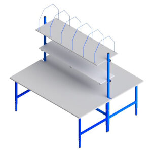 Komplettset Doppel-Packtisch mit simultaner Höheneinstellung im Raster 05-501n-100124 in den Breiten 1.600 mm und 2.000 mm Thomas Dahmen