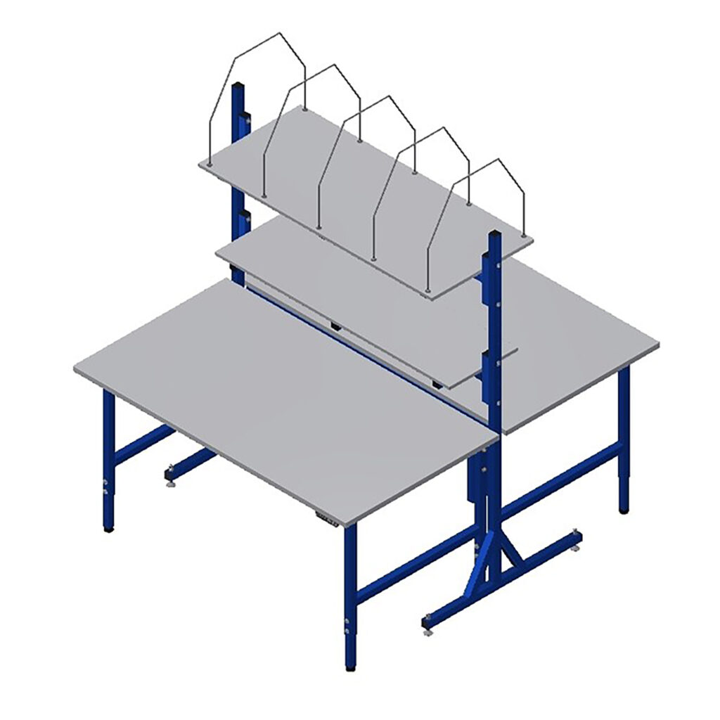 Komplettset Doppel-Packtisch - mit getrennter elektrischer Höhenverstellung 05-501n-100217 in den Breiten 1.600 mm und 2.000 mm Thomas Dahmen