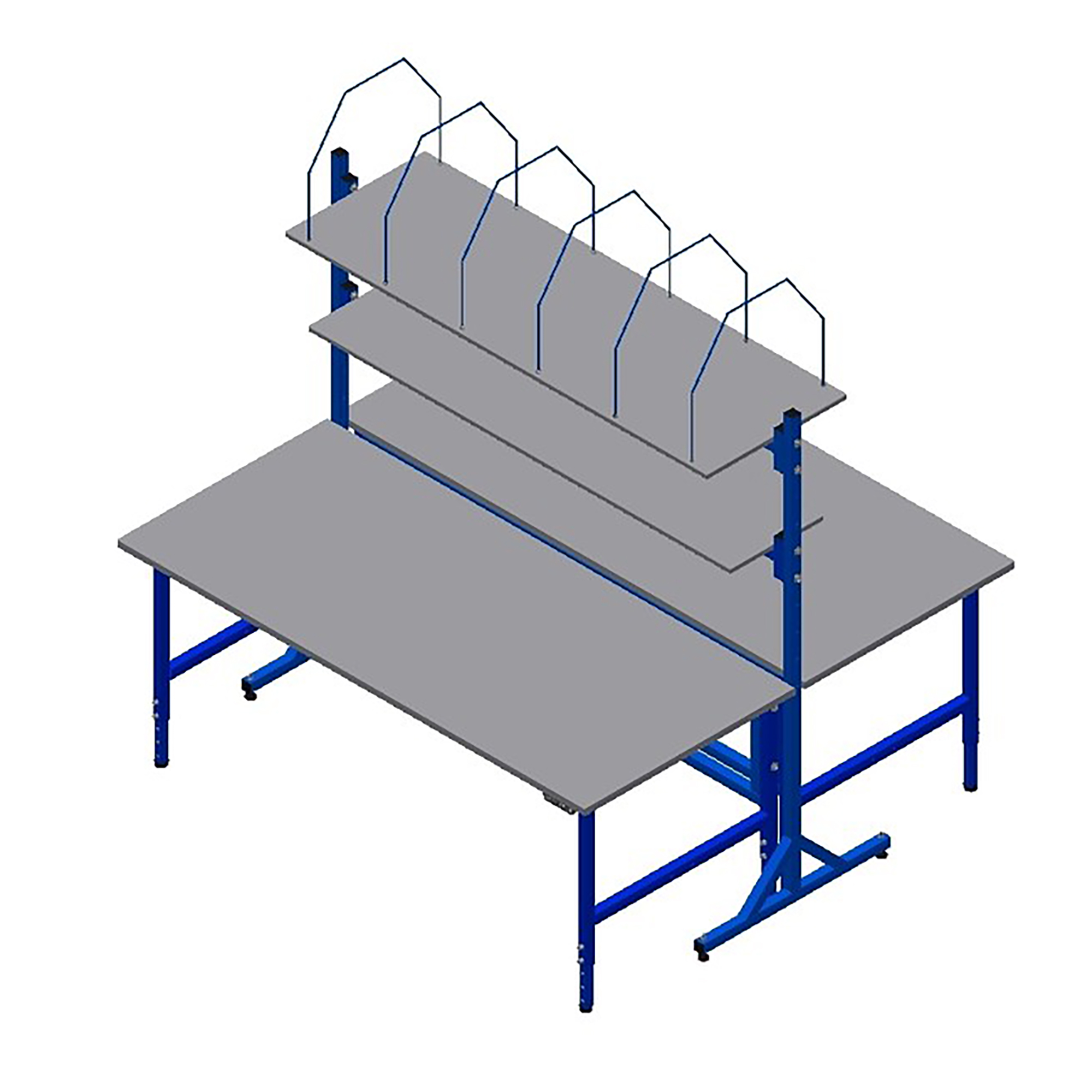 Komplettset Doppel-Packtisch - mit getrennter elektrischer Höhenverstellung 05-501n-100217 in den Breiten 1.600 mm und 2.000 mm Thomas Dahmen