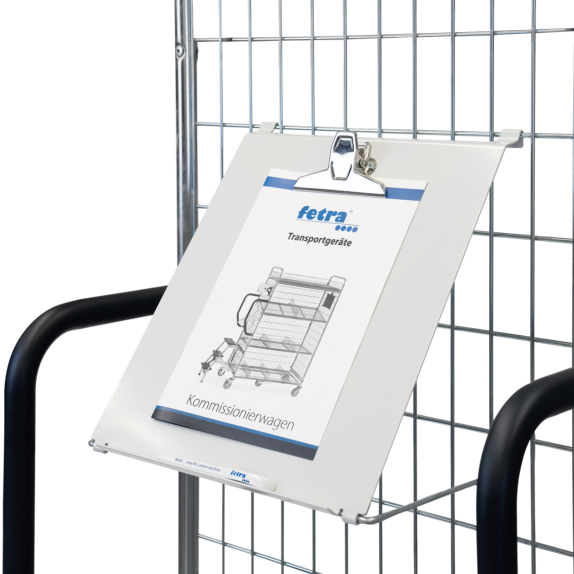 Schreibtafel für fetra® Drahtgitter-Kommissionierwagen 06-601n-100026 nan Fetra