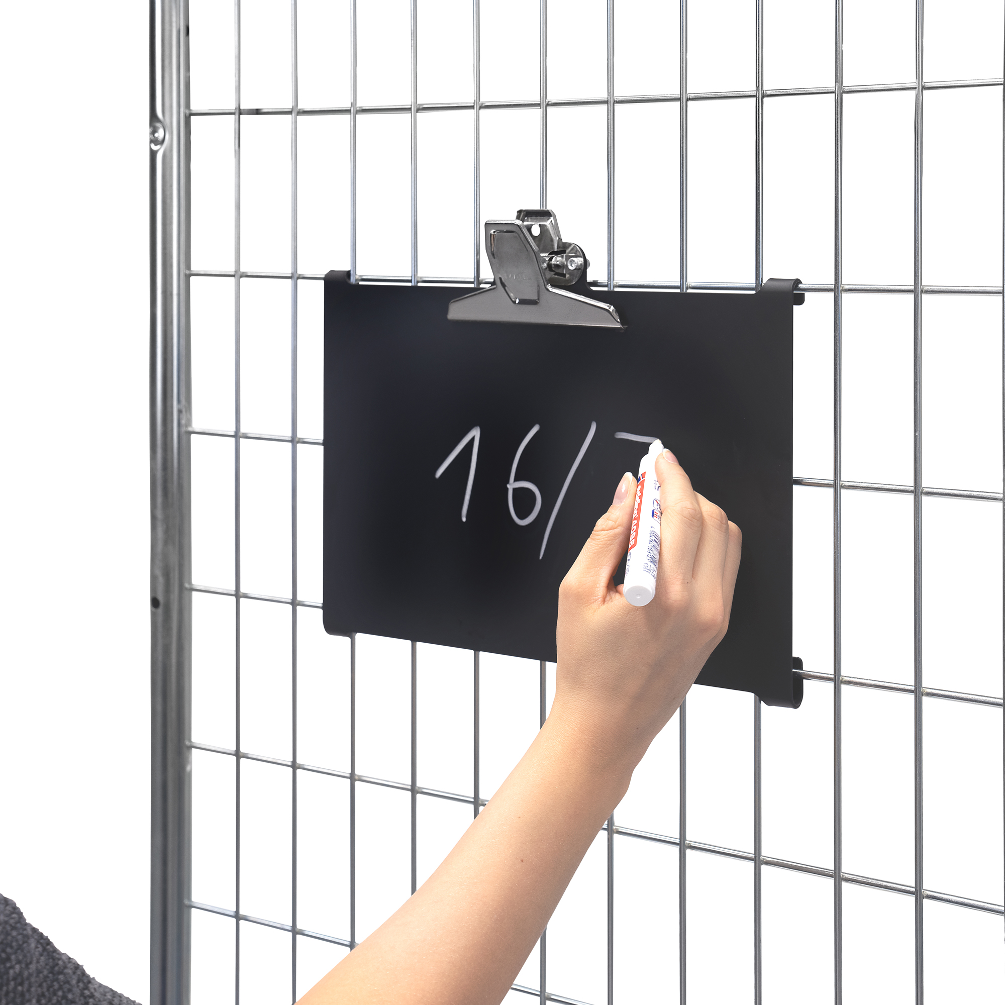 Kennzeichnungstafel für fetra® Drahtgitter-Kommissionierwagen 06-601n-100027 nan Fetra