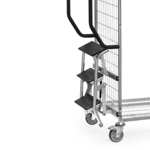 Trittstufen mit Griffen für fetra® Drahtgitter-Kommissionierwagen 06-601n-100032 in verschiedenen Varianten erhältlich Fetra