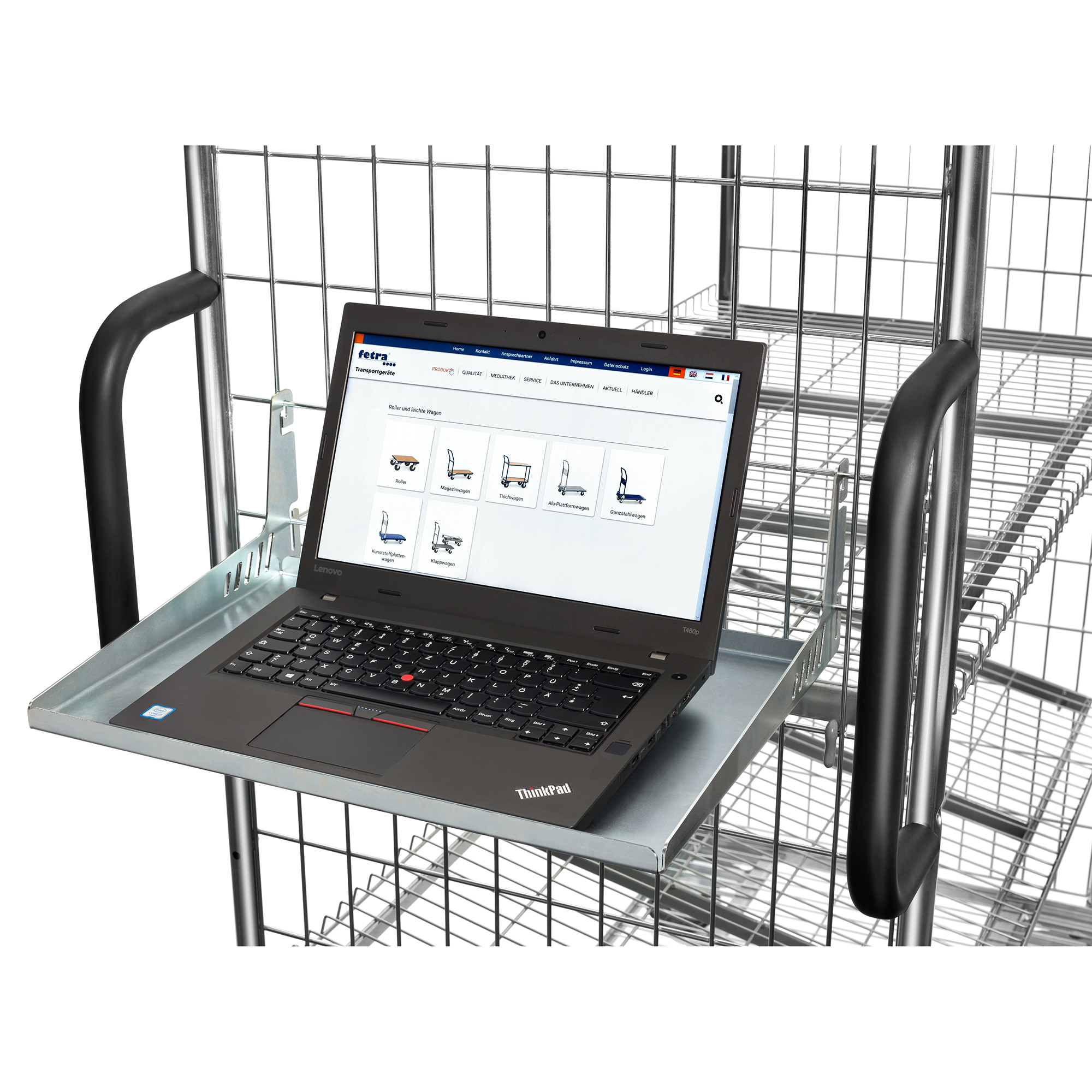 Notebookhalterung für  fetra® Drahtgitter-Kommissionierwagen 06-601n-100042 nan Fetra