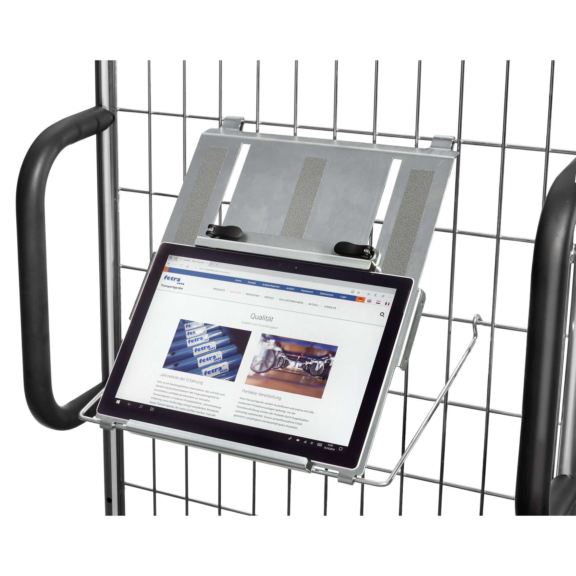 Tablethalterung für fetra® Drahtgitter-Kommissionierwagen 06-601n-100044 nan Fetra
