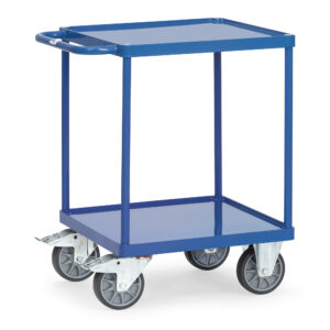 2 Ebenen mit Stahlblech-Wanne 06-601n-100245 Ladefläche (LxB): 600 x 600 mm Fetra