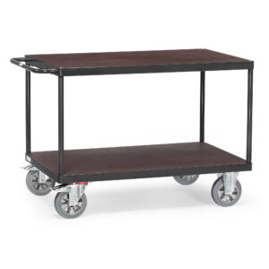 fetra<sup>®</sup> schwerer Tischwagen - rutschsichere Plattformen - GREY EDITION - 2 Ebenen