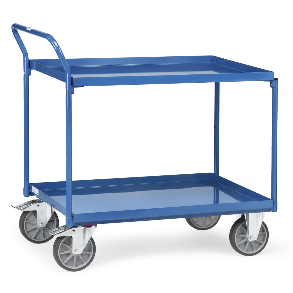 fetra® leichter Tischwagen mit Stahlblechwanne