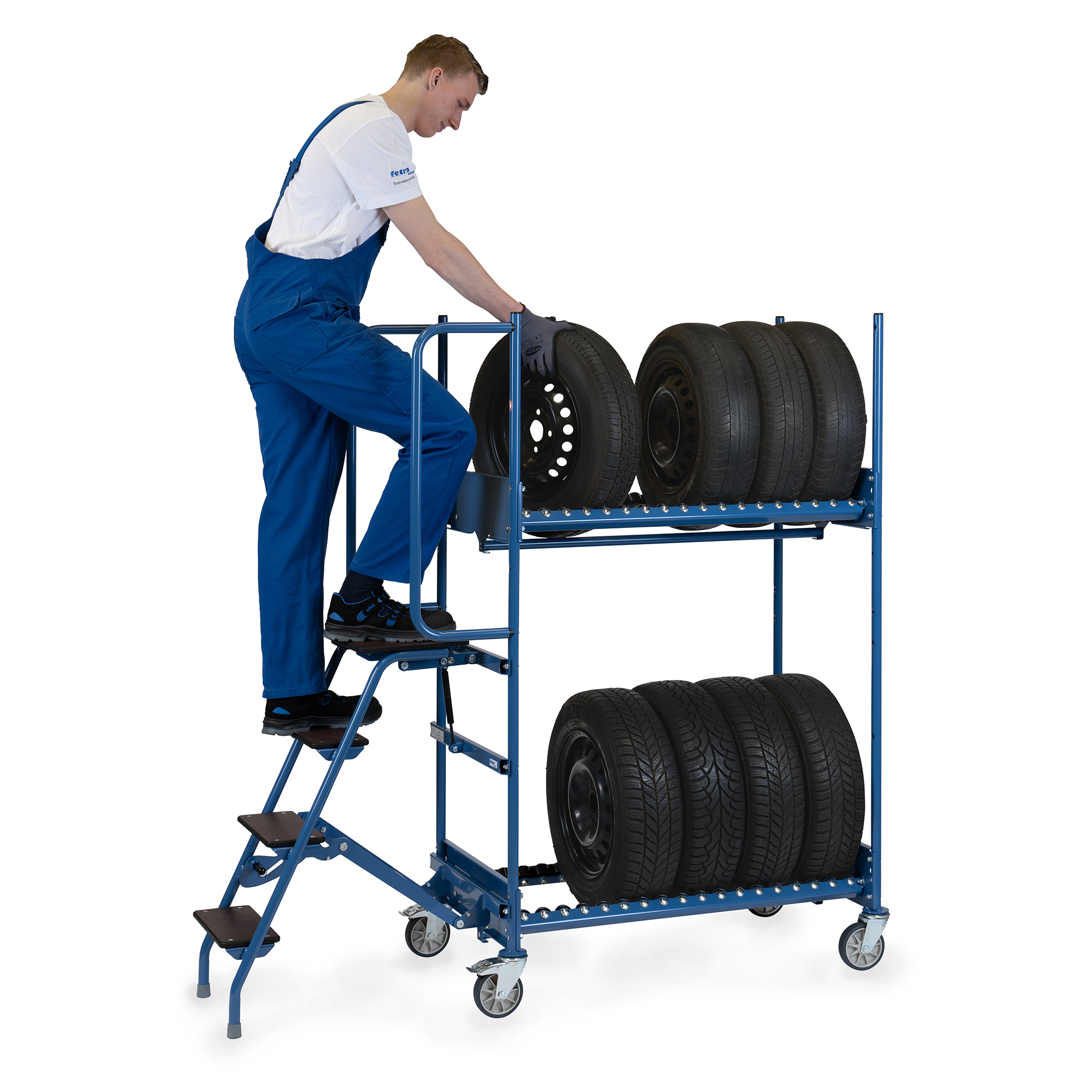 fetra® Reifenwagen-Kommissionierwagen - 250 kg Tragkraft 06-601n-100298 Ladefläche (LxB)