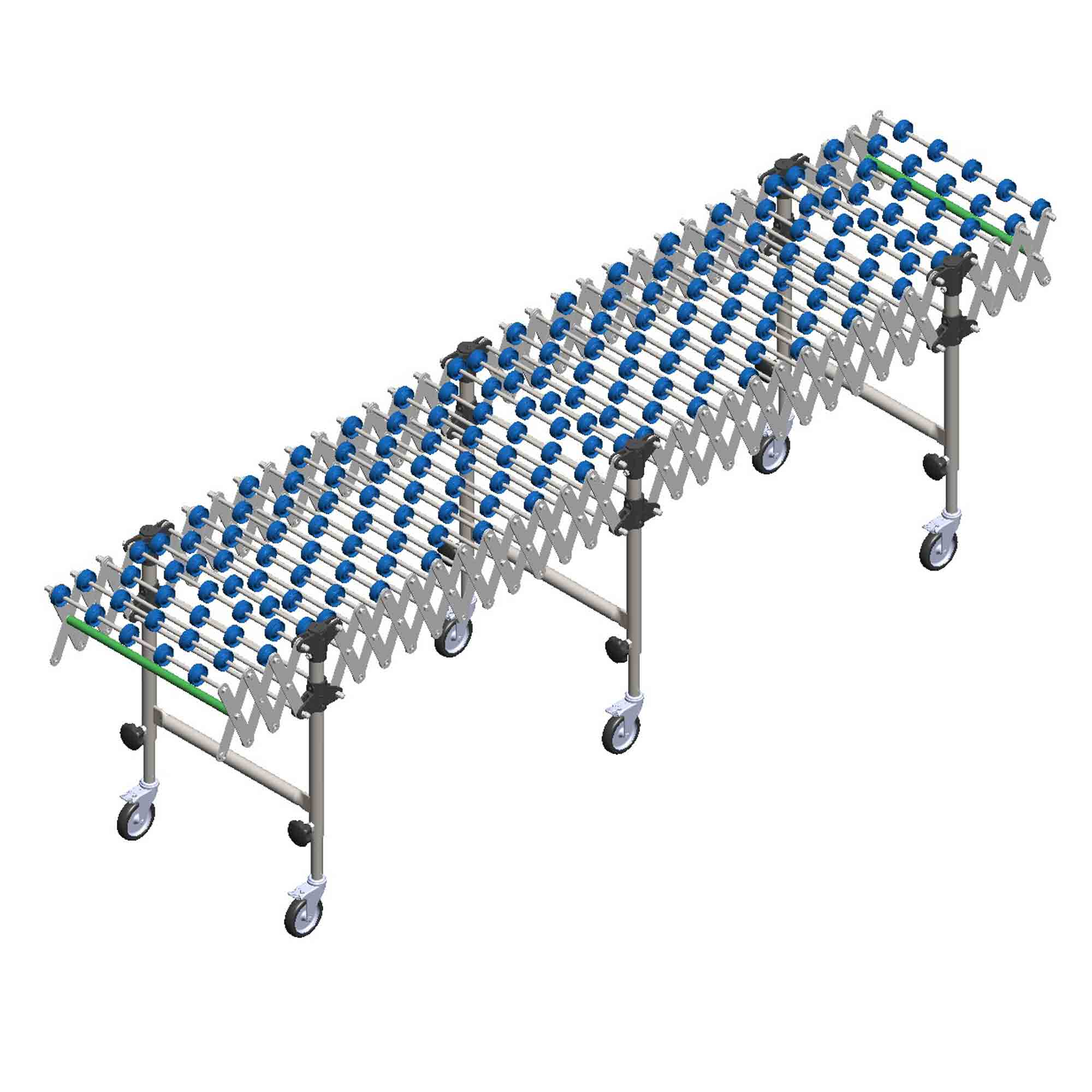 GURA Scheren-Röllchenbahn Serie 11000 - Kunststoffröllchen Ø 48 mm 06-606n-100388 in verschieden Längen und Breiten erhältlich GURA