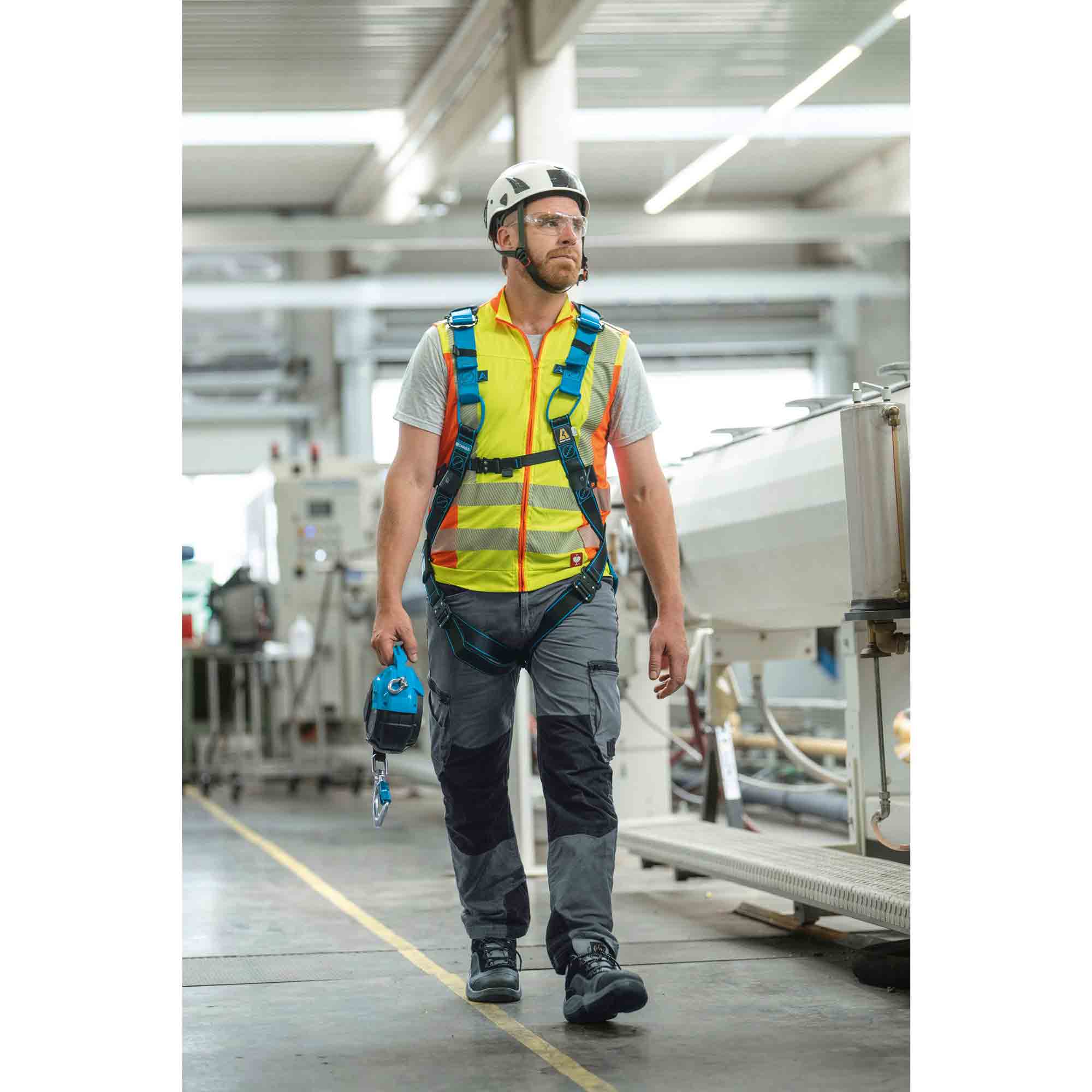 Zarges Höhensicherungsgerät EXHELON mit Gerüsthaken 09-901n-100077 3 m Gurtband Zarges